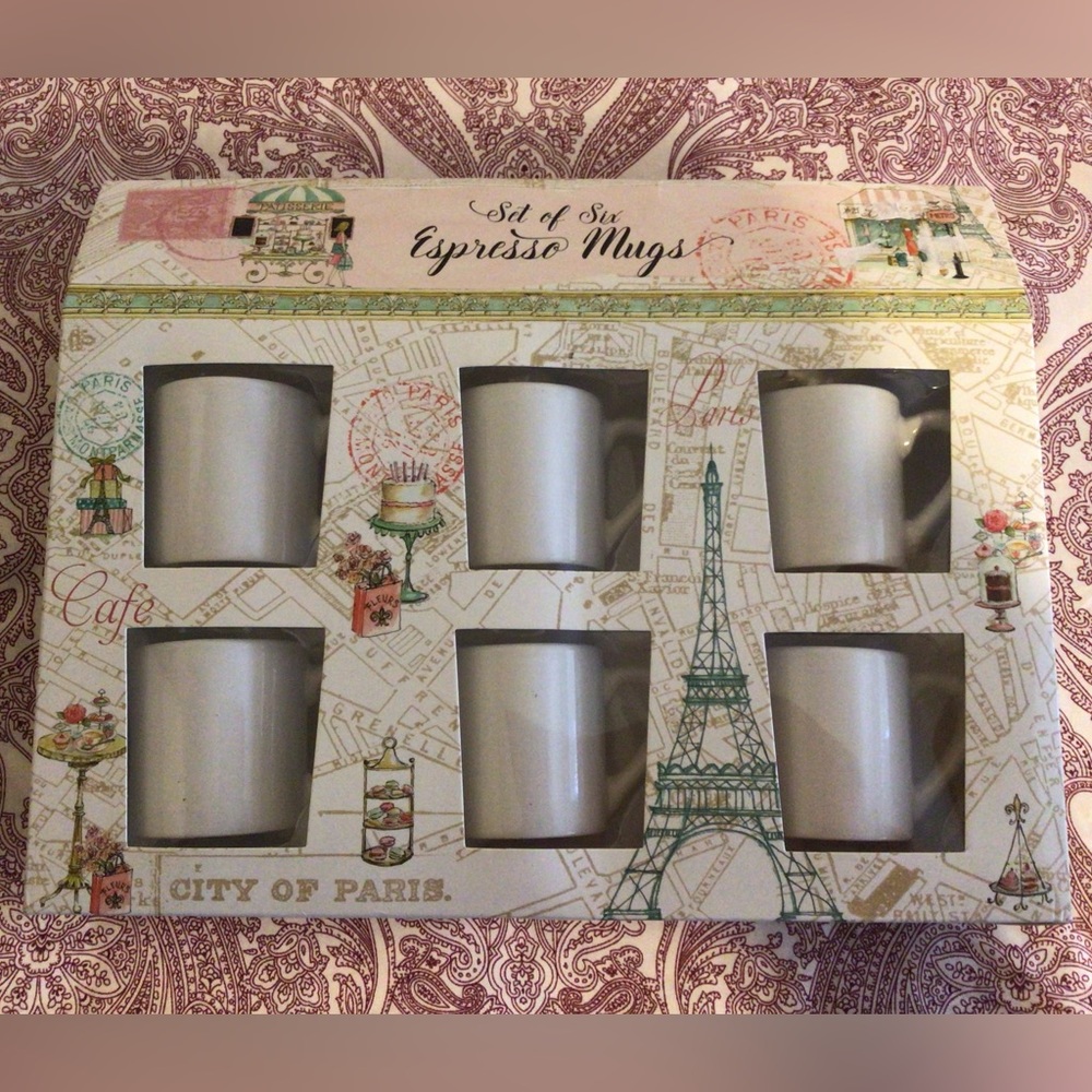 Kathryn White Demitasse Espresso Mug Gift Set